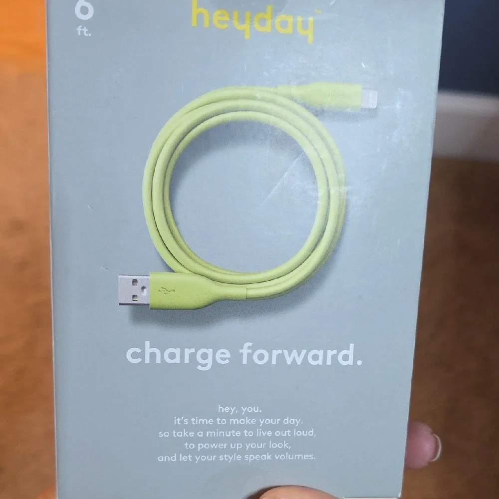 Heyday Lime Green Lightning to USB-A Cable